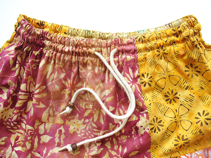 バティック・パッチワーク・ティアードスカートアップ