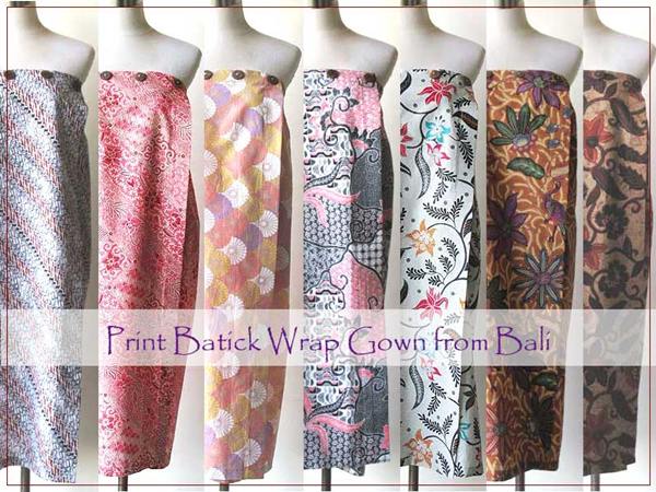 プリントバティック・ラップガウン