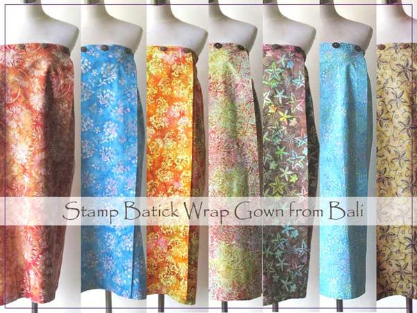 スタンプバティック・ラップガウン