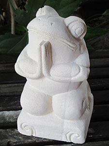 石像カエル・お祈り11214アウトレット11214D