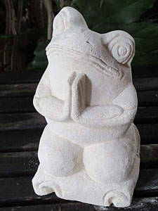 石像カエル・お祈り11214アウトレット11214E