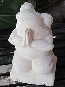 石像カエル・お祈り11214アウトレット11214H